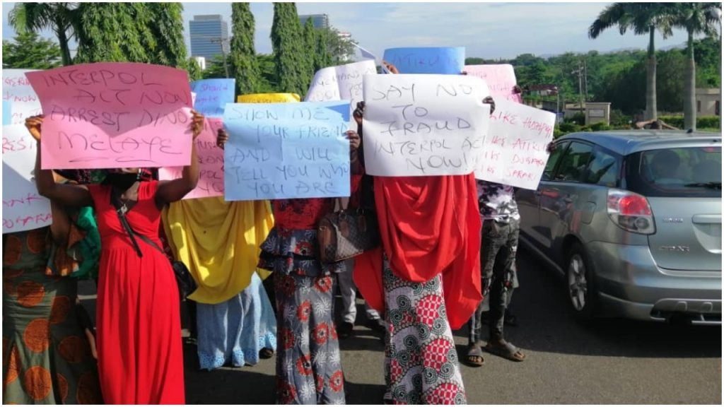Hushpuppi: Protesters storm US Embassy, demand arrest of Atiku and Dino Melaye (photos)