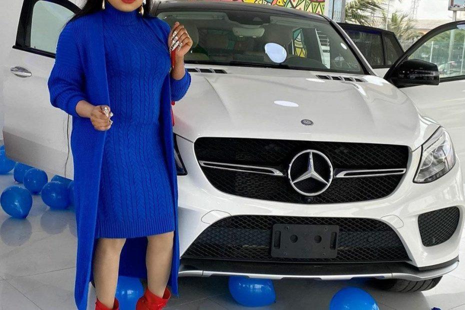 Bobrisky gifts himself a Mercedes Benz as a birthday present (photos/video)