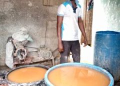 Nigerian student shows dignity in labour, showcases his pap business
