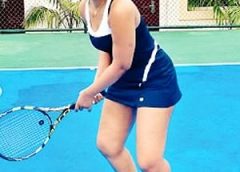 Regina Daniels resumes lawn tennis training