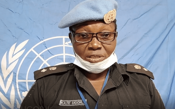 Nigerian police woman recognized by UN for peacekeeping efforts