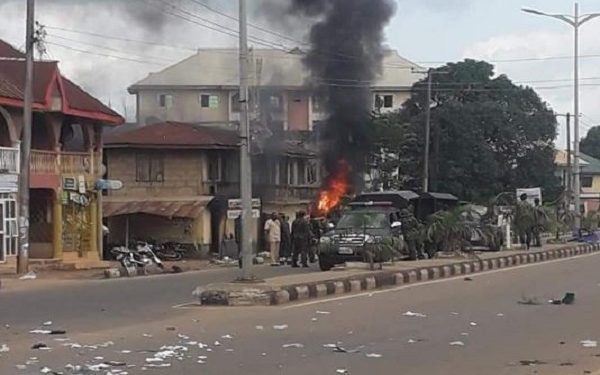 Hoodlums burn police station in Ebonyi