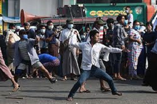 Facebook Ban causes clashes in Yangon