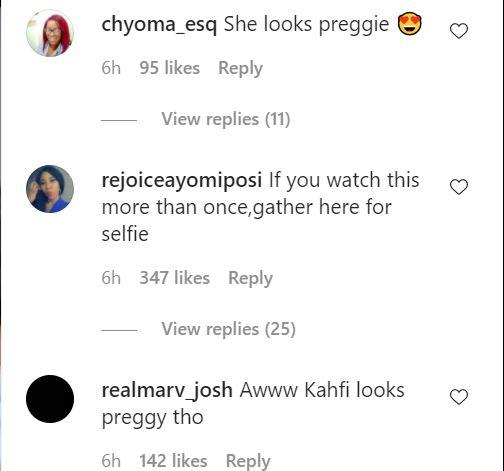 “She looks pregnant” – Fans reacts to recent video of BBNaija star, Khafi