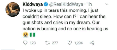 Bbnaija: ''Our Nation is burning and i can’t sleep'’ – Kiddwaya