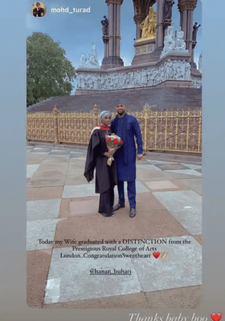 President Muhammadu Buhari’s daughter bags Masters degree from Royal College of Art, UK