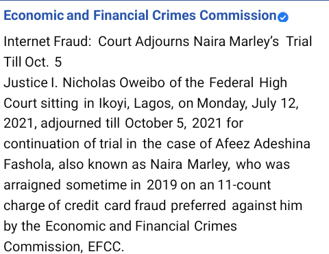 EFCC: Popular Nigerian musician Naira Marley faces court trial over ATM/internet fraud