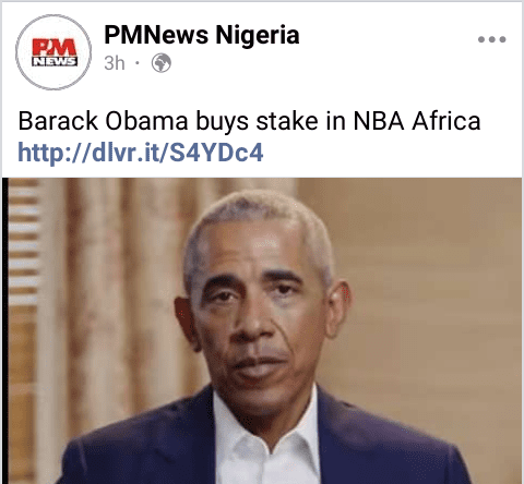 Barack Obama buys stake in NBA Africa