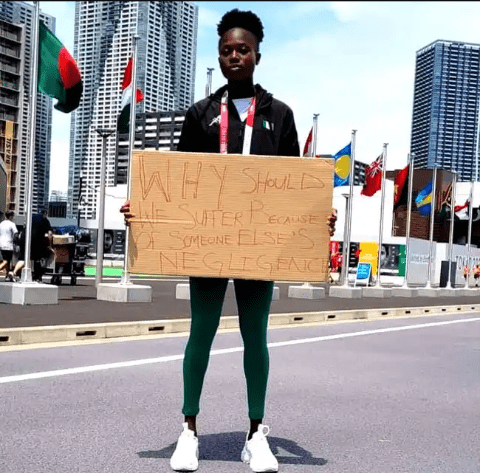 Olympics: Nigerian athletes protest after being disqualified in Tokyo