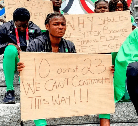 Olympics: Nigerian athletes protest after being disqualified in Tokyo