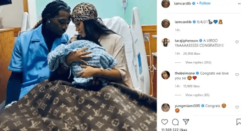 U.S: Cardi B and husband welcome second child