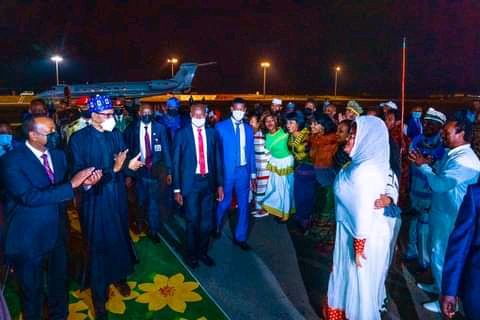 Photos: Nigerian president leaves for Addis Ababa