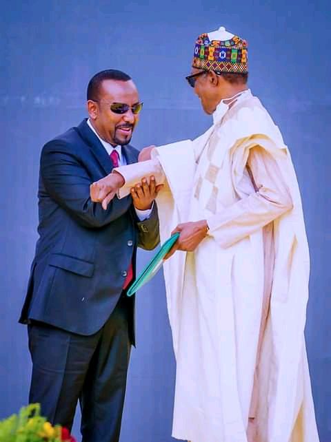 Photos: President Muhammadu Buhari at the inauguration of Ethiopian prime minister
