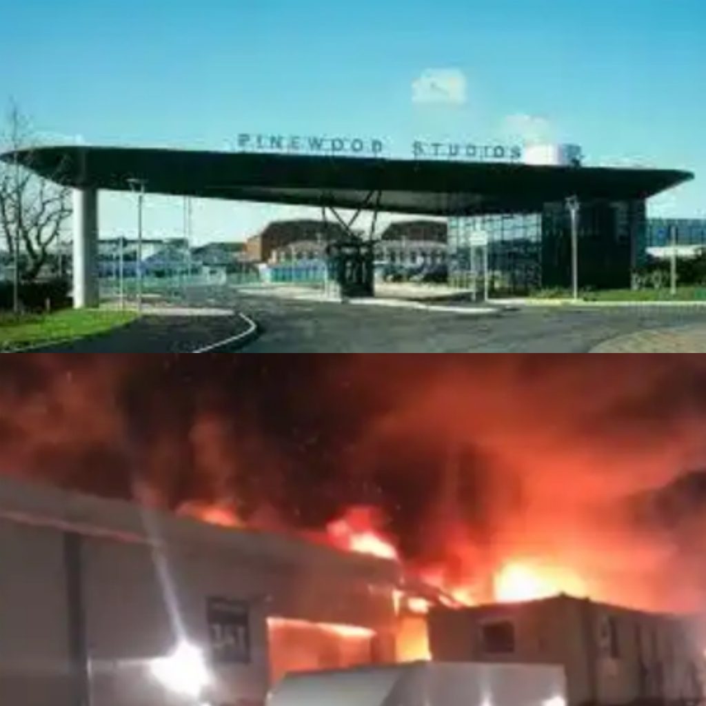 Photos: Fire breaks out in Pinewood studios, England