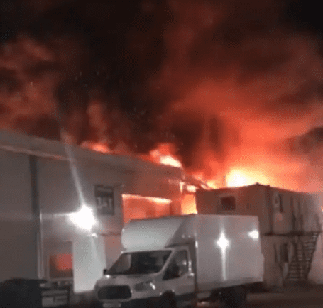 Photos: Fire breaks out in Pinewood studios, England