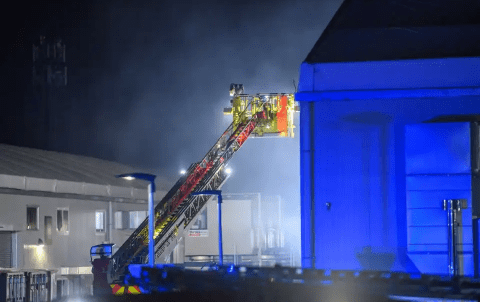 Photos: Fire breaks out in Pinewood studios, England