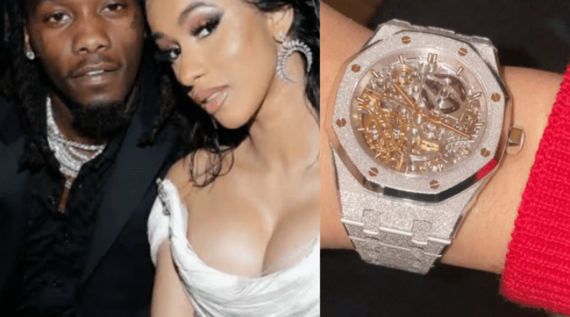 Hollywood: Offset gifts CardiB $375k Audemars Piguet watch for Valentine (Video)