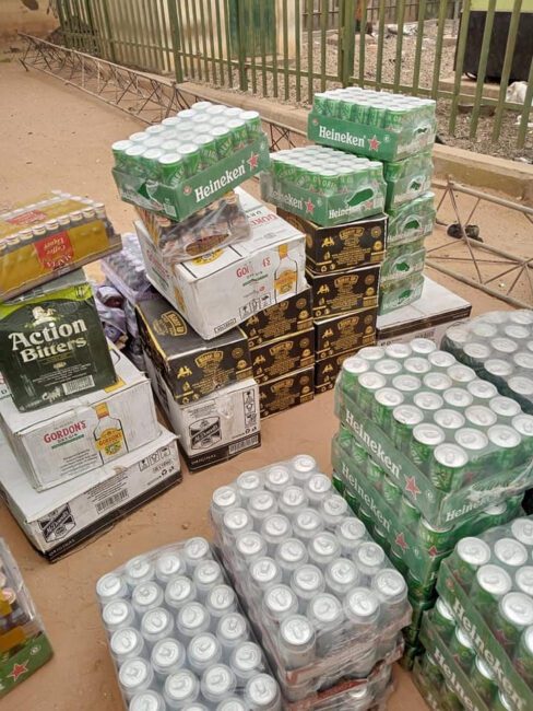 Photos: Cartons of alchoholic drinks seized in Nigeria