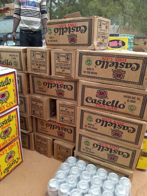 Photos: Cartons of alchoholic drinks seized in Nigeria