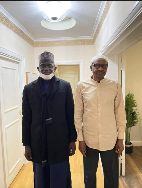 Photos of President Muhammadu Buhari in London