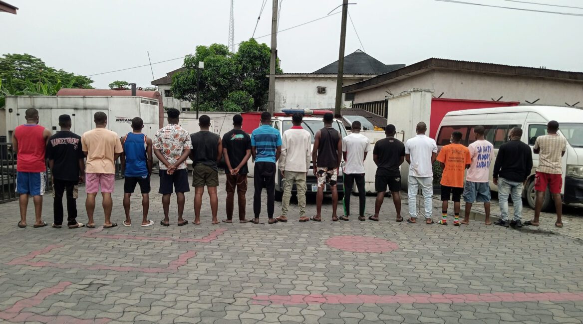 Photos: 75 alleged internet fraudsters arrested