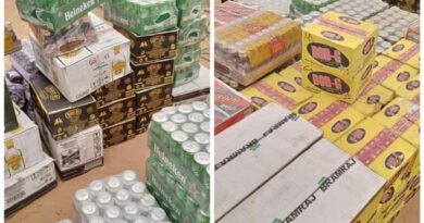 Cartons of alchoholic drinks seized in Nigeria