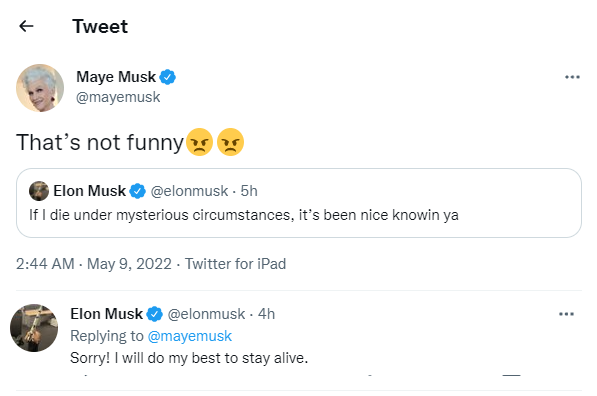 Tesla CEO, Elon Musk shares cryptic tweet about dying