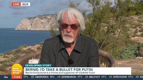 Bernie Ecclestone shows great support for Vladimir Putin as he declares he’d take a bullet for Putin