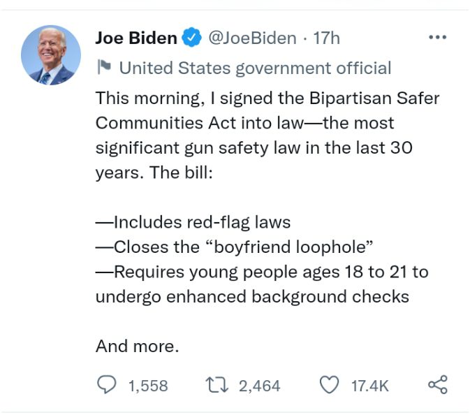 Mass Shootings: President Biden signs gun control bill into law