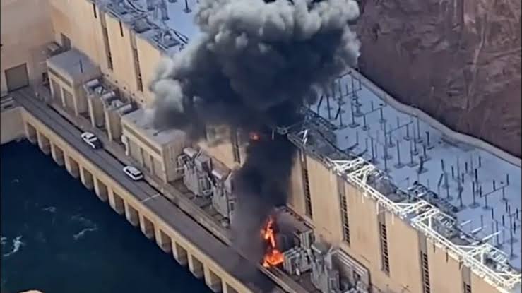 Videos: No casualties after transformer catches fire at Hoover Dam