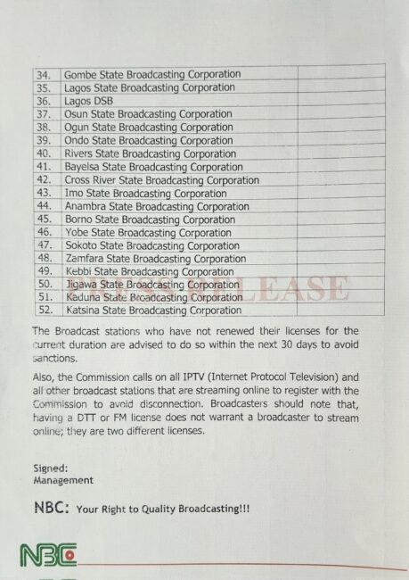 Nigeria: National Broadcasting Commission (NBC) has terminated the broadcast licenses of Silverbird TV, AIT, Raypower FM, and Rhythm FM among others