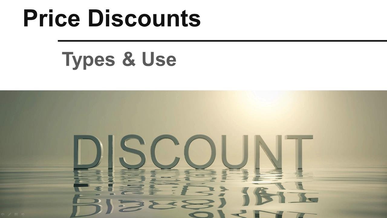 Nature and Use of Price Discounts in Marketing
