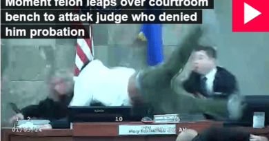 Judge Attacked by Man Who Launched Himself Over Bench During Sentencing