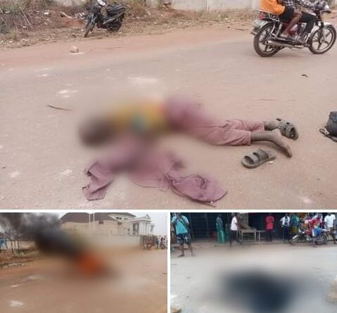 Photos: Angry Mob Sets Suspected Kidnapper Ablaze in Delta