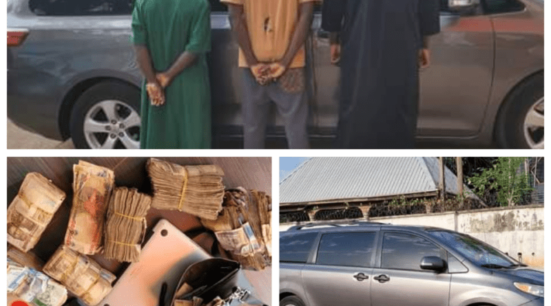 EFCC arrests three siblings for internet fraud in Makurdi; recovers N3.5m and car