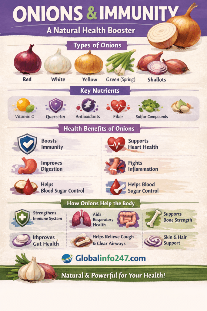Health Benefits of onions 