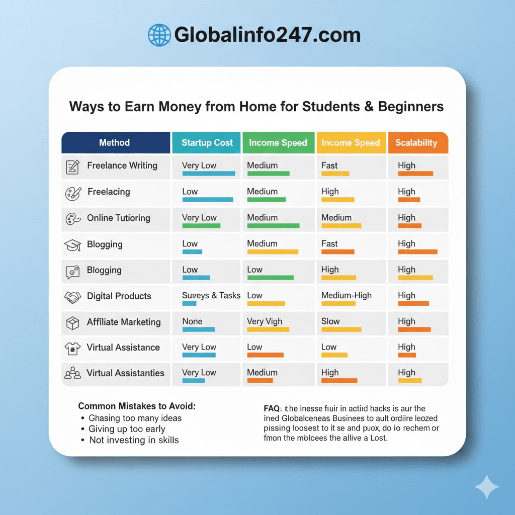 How to Earn Money from Home as a Student or Beginner