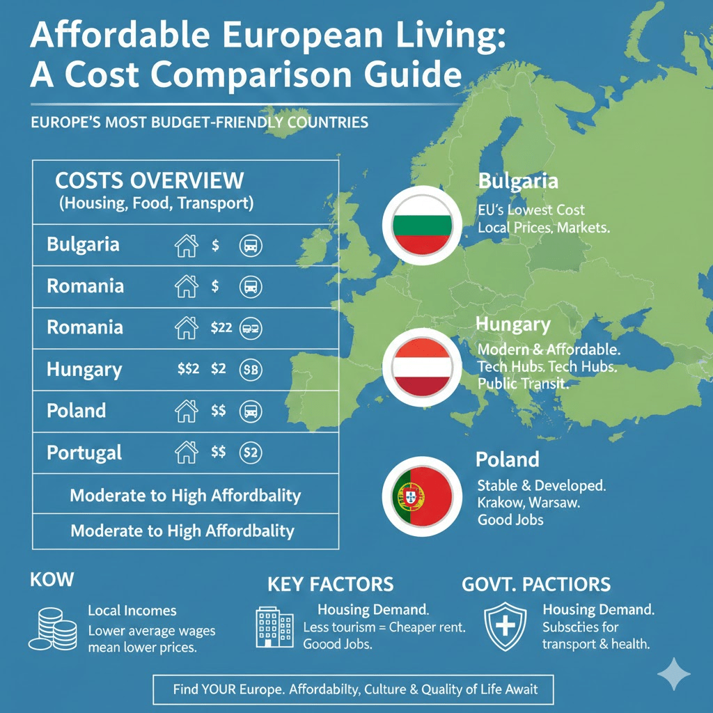 Cheapest Countries to Live in Europe
